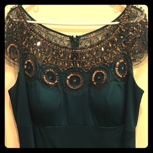 Xscape Emerald Green Cocktail Dress
